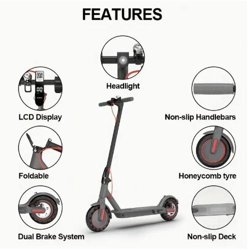 H7 Electric scooter view 2